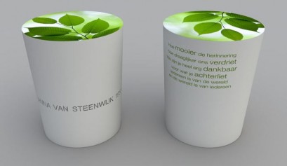 Afbeelding 3D geprinte urnen